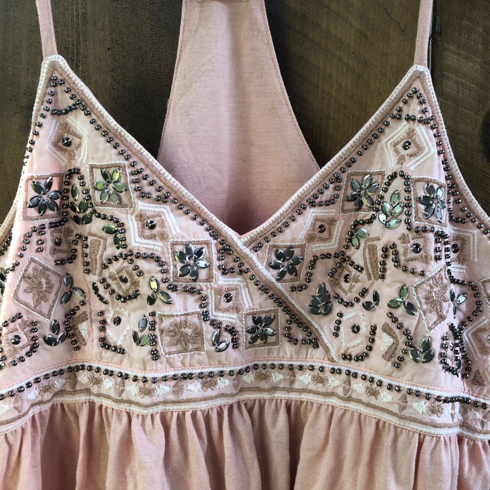 HOLLISTER blush sequined tank